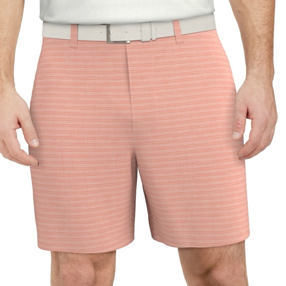 PGA Tour Men's Shell Pink Flat Front Performance Golf Shorts Size 44